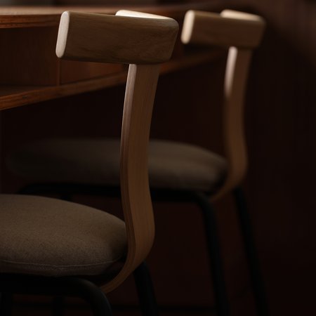 Jiro Swivel Stool - Upholstered