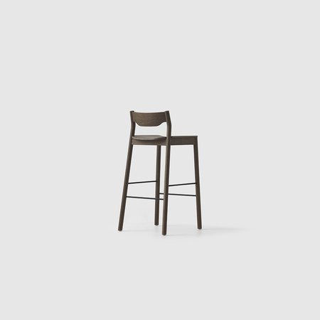 Tangerine Stool with Back by Resident
